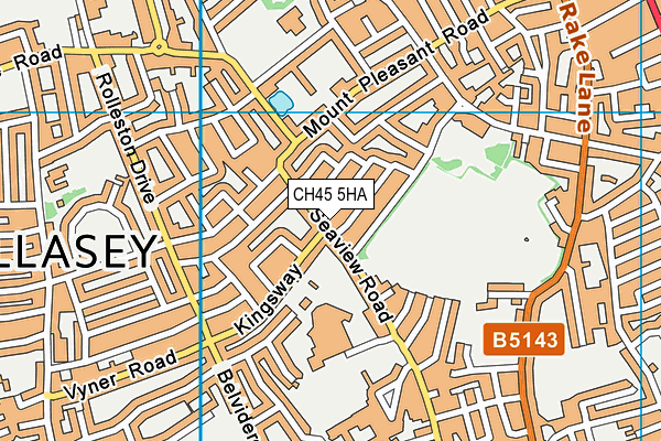 CH45 5HA map - OS VectorMap District (Ordnance Survey)