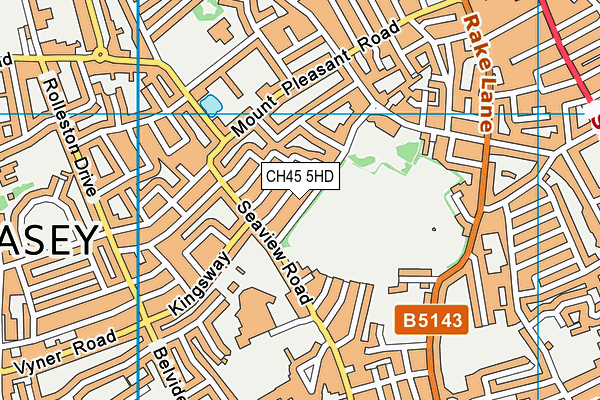 CH45 5HD map - OS VectorMap District (Ordnance Survey)
