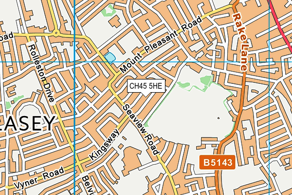 CH45 5HE map - OS VectorMap District (Ordnance Survey)