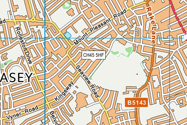 CH45 5HF map - OS VectorMap District (Ordnance Survey)