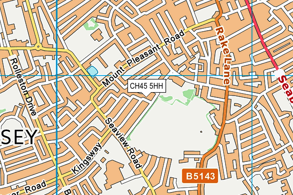 CH45 5HH map - OS VectorMap District (Ordnance Survey)