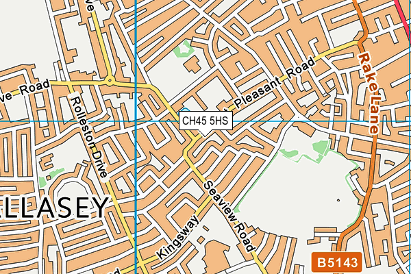 CH45 5HS map - OS VectorMap District (Ordnance Survey)