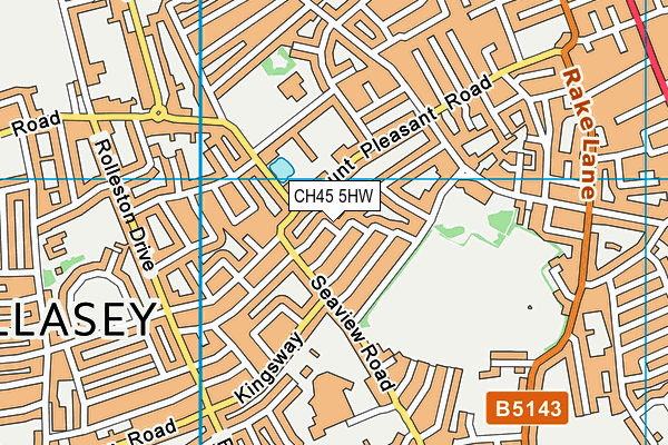 CH45 5HW map - OS VectorMap District (Ordnance Survey)