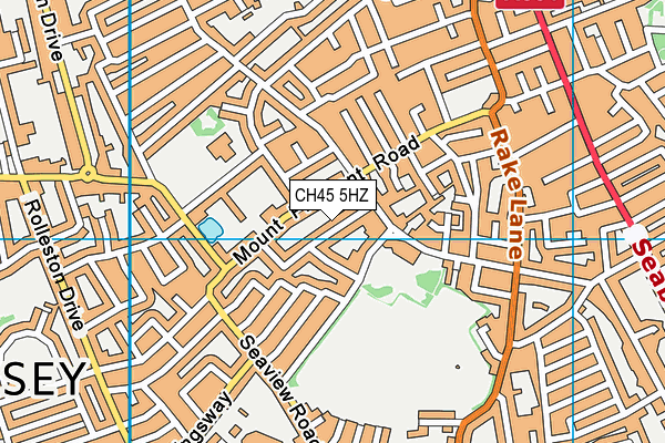 CH45 5HZ map - OS VectorMap District (Ordnance Survey)