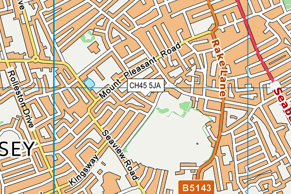 CH45 5JA map - OS VectorMap District (Ordnance Survey)