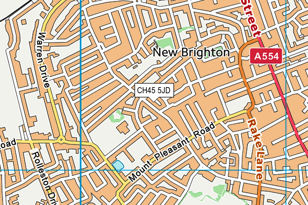 CH45 5JD map - OS VectorMap District (Ordnance Survey)