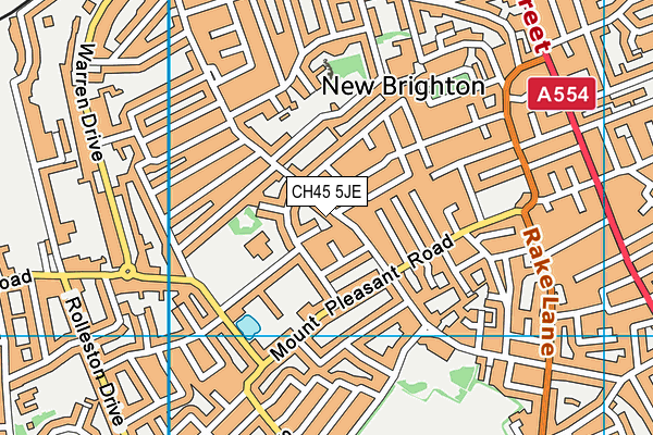 CH45 5JE map - OS VectorMap District (Ordnance Survey)