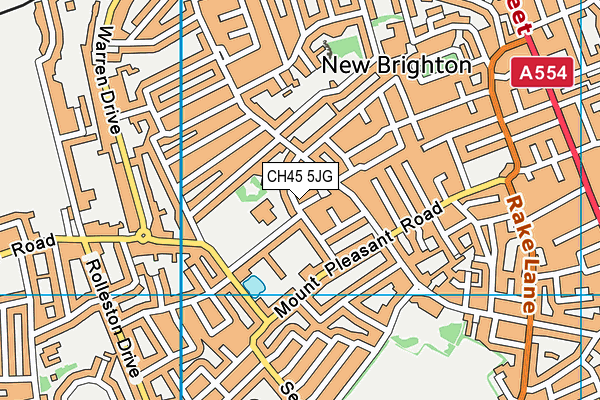 CH45 5JG map - OS VectorMap District (Ordnance Survey)