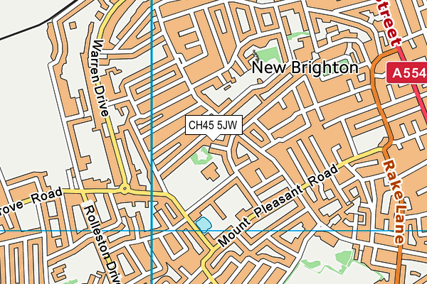 CH45 5JW map - OS VectorMap District (Ordnance Survey)