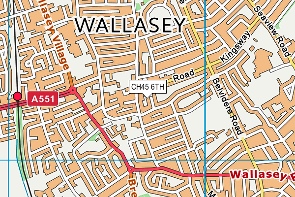 CH45 6TH map - OS VectorMap District (Ordnance Survey)