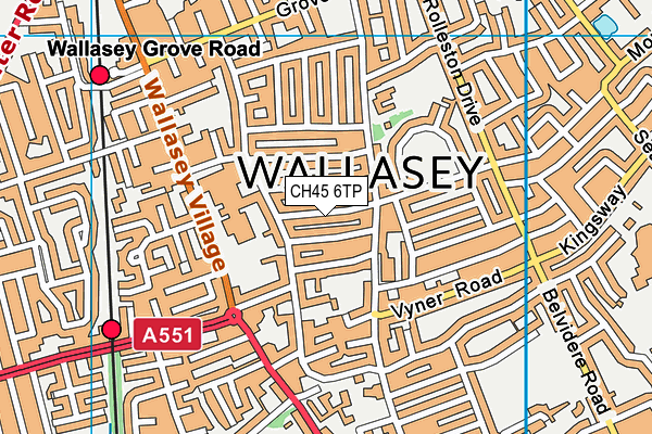 CH45 6TP map - OS VectorMap District (Ordnance Survey)