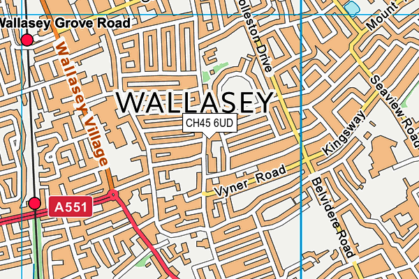 CH45 6UD map - OS VectorMap District (Ordnance Survey)