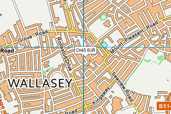 CH45 6UR map - OS VectorMap District (Ordnance Survey)