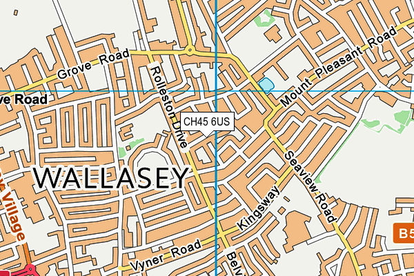 CH45 6US map - OS VectorMap District (Ordnance Survey)