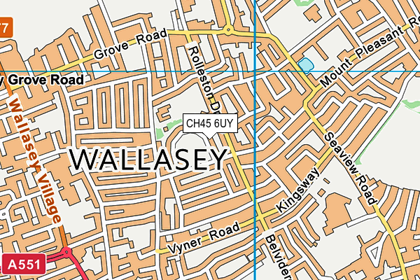 CH45 6UY map - OS VectorMap District (Ordnance Survey)