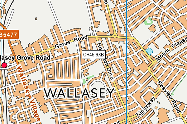 CH45 6XB map - OS VectorMap District (Ordnance Survey)