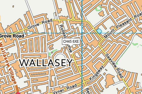 CH45 6XE map - OS VectorMap District (Ordnance Survey)