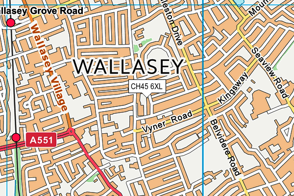 CH45 6XL map - OS VectorMap District (Ordnance Survey)