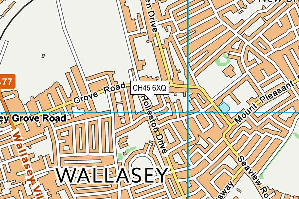 CH45 6XQ map - OS VectorMap District (Ordnance Survey)