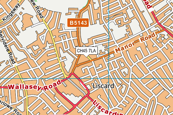 CH45 7LA map - OS VectorMap District (Ordnance Survey)