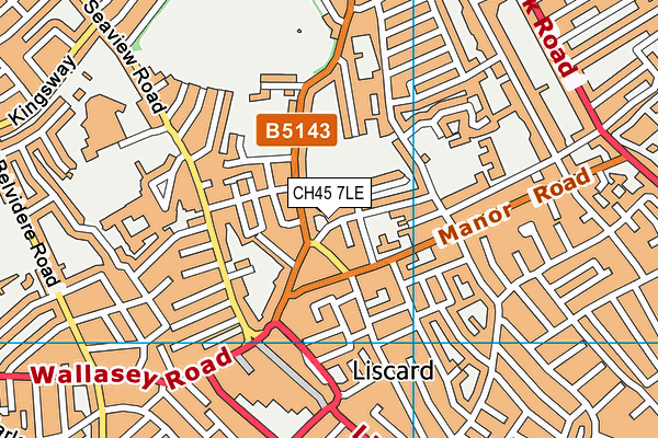 CH45 7LE map - OS VectorMap District (Ordnance Survey)