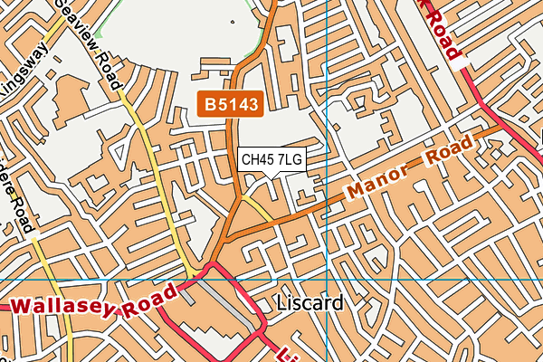CH45 7LG map - OS VectorMap District (Ordnance Survey)