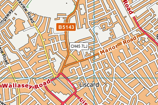CH45 7LJ map - OS VectorMap District (Ordnance Survey)