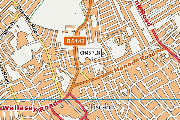 CH45 7LN map - OS VectorMap District (Ordnance Survey)