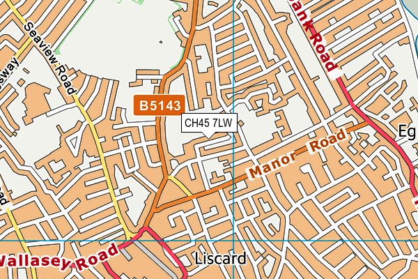 CH45 7LW map - OS VectorMap District (Ordnance Survey)