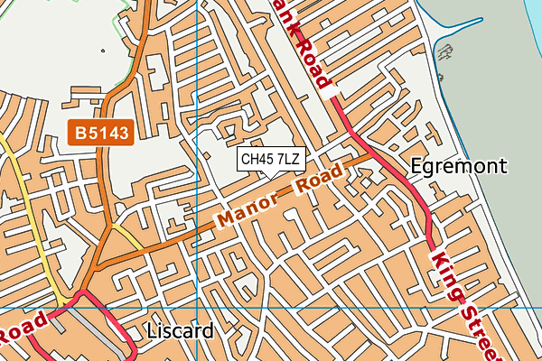 CH45 7LZ map - OS VectorMap District (Ordnance Survey)