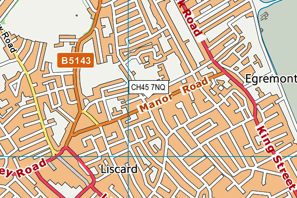 Liscard Primary School map (CH45 7NQ) - OS VectorMap District (Ordnance Survey)
