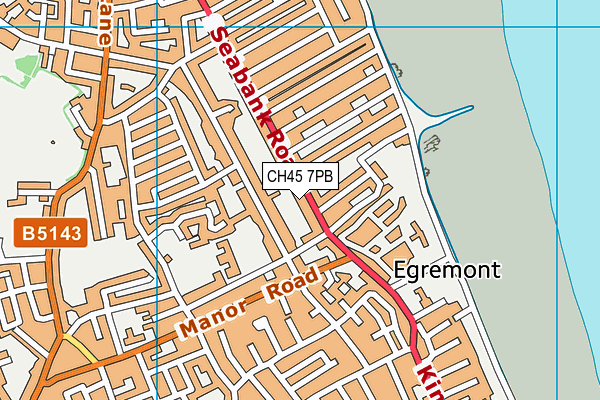 CH45 7PB map - OS VectorMap District (Ordnance Survey)