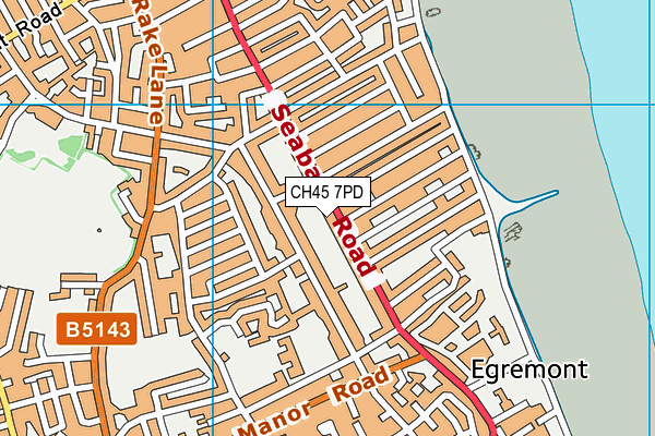 CH45 7PD map - OS VectorMap District (Ordnance Survey)