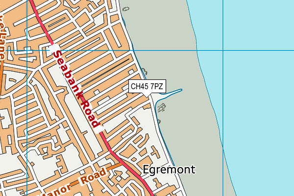 CH45 7PZ map - OS VectorMap District (Ordnance Survey)