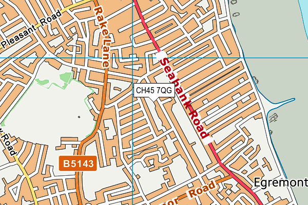 CH45 7QG map - OS VectorMap District (Ordnance Survey)