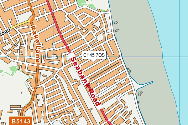 CH45 7QS map - OS VectorMap District (Ordnance Survey)