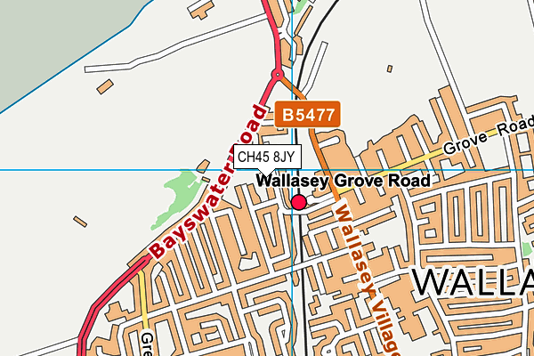 CH45 8JY map - OS VectorMap District (Ordnance Survey)