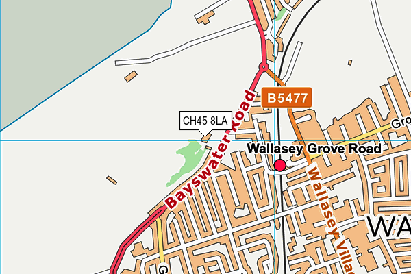 CH45 8LA map - OS VectorMap District (Ordnance Survey)
