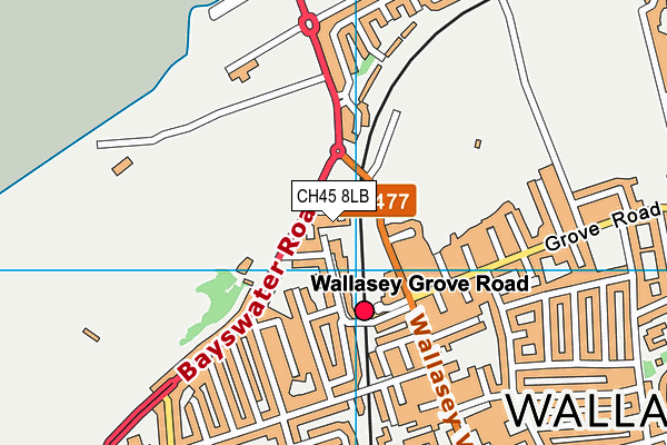 CH45 8LB map - OS VectorMap District (Ordnance Survey)