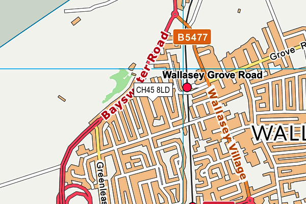 CH45 8LD map - OS VectorMap District (Ordnance Survey)