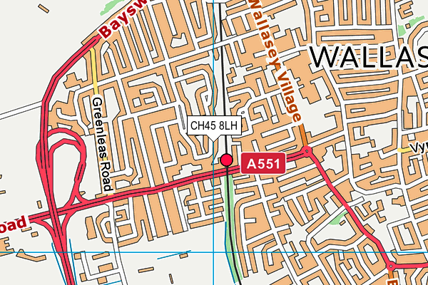 CH45 8LH map - OS VectorMap District (Ordnance Survey)