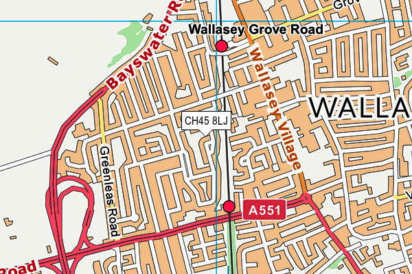 CH45 8LJ map - OS VectorMap District (Ordnance Survey)