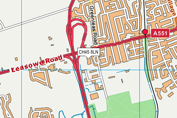 CH45 8LN map - OS VectorMap District (Ordnance Survey)