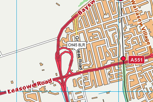 CH45 8LR map - OS VectorMap District (Ordnance Survey)