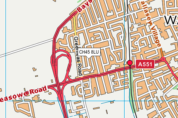 CH45 8LU map - OS VectorMap District (Ordnance Survey)