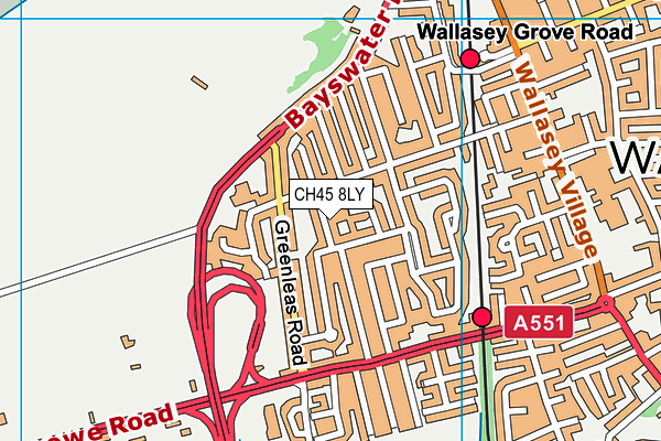 CH45 8LY map - OS VectorMap District (Ordnance Survey)
