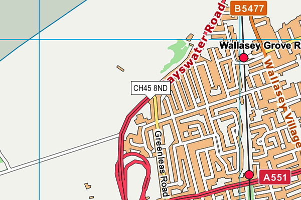 CH45 8ND map - OS VectorMap District (Ordnance Survey)