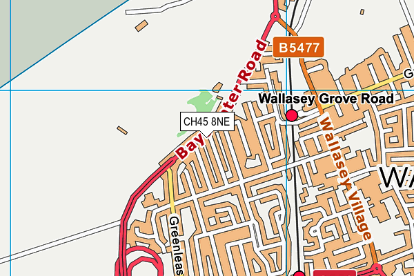 CH45 8NE map - OS VectorMap District (Ordnance Survey)