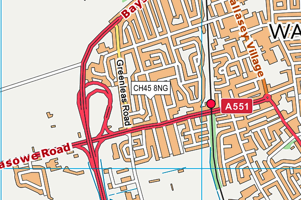 CH45 8NG map - OS VectorMap District (Ordnance Survey)