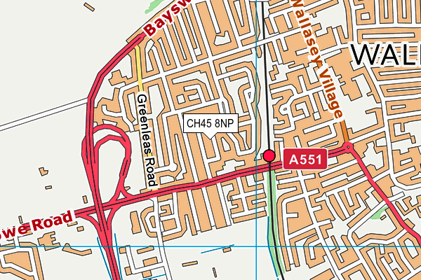 CH45 8NP map - OS VectorMap District (Ordnance Survey)